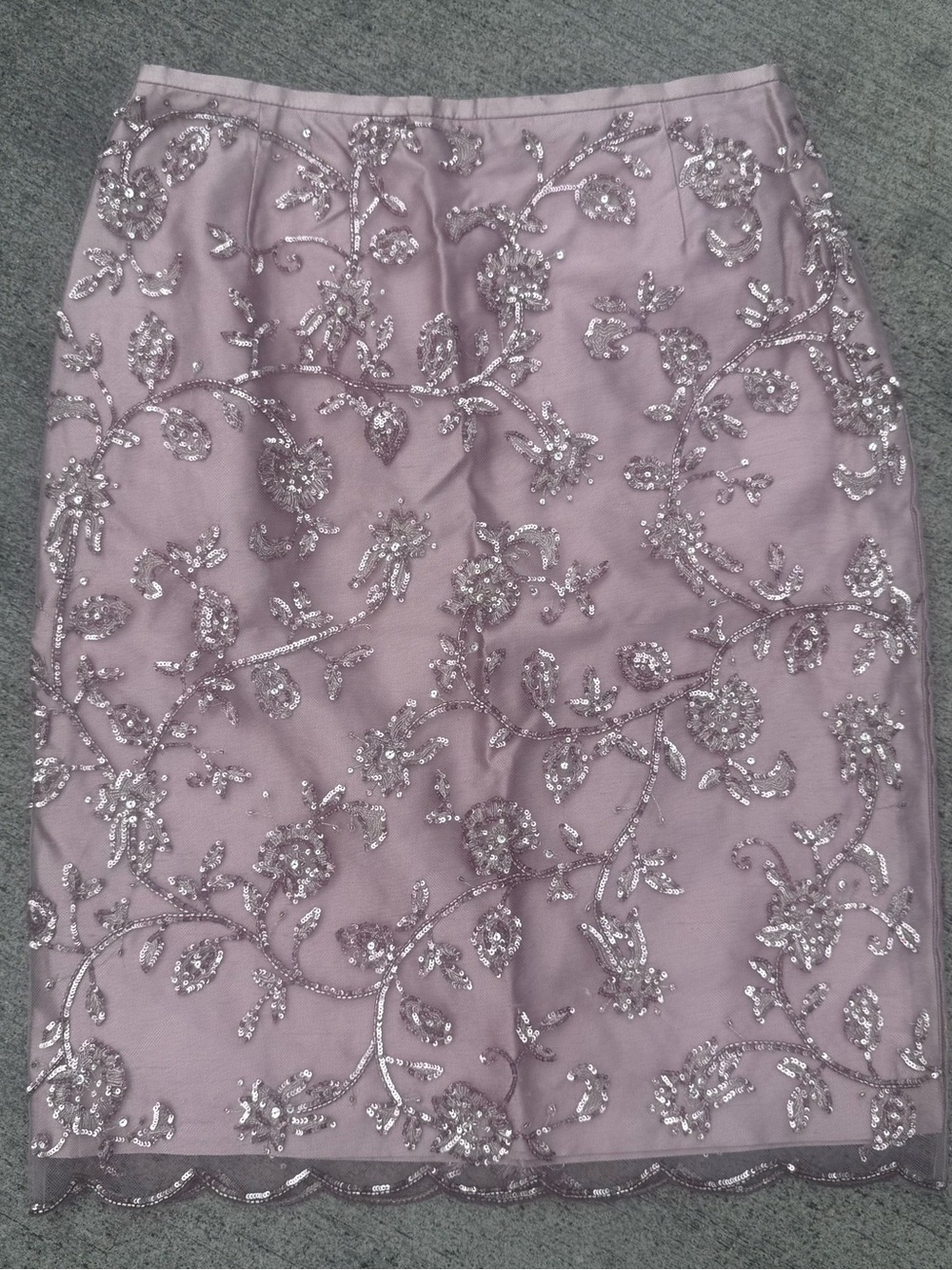 Escada Dusty Rose Embellished Pencil Skirt